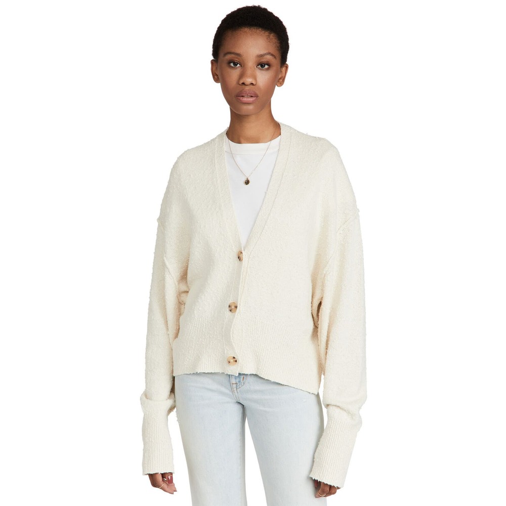 Free People Cream Cardigan Sweater